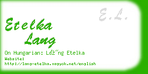 etelka lang business card